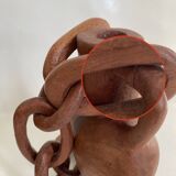 Vase and wooden chain to hang