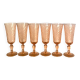 Rosaline champagne flutes - Luminarc - Arcoroc - vintage