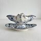Old gravy boat in iron clay “Flora” Creil et Montereau
