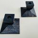 Pair of Swedish carved wooden candlesticks – Steneby H.F. – design bru