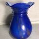 Old Blue Multilayer Glass Vase - Flower Blown Decor Col Corolla Vintage