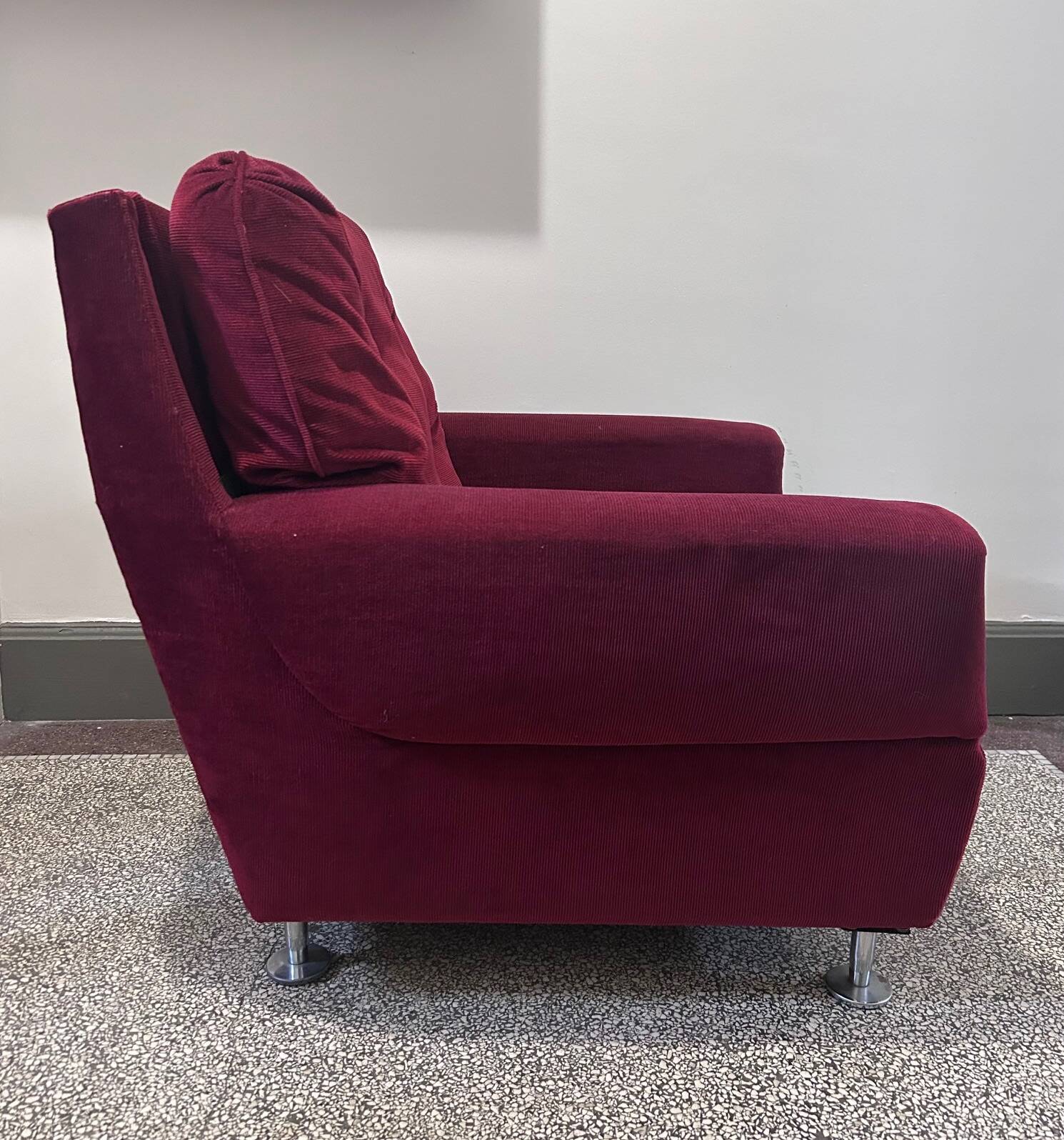 red velvet armchair 1970
