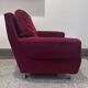 fauteuil velours rouge 1970