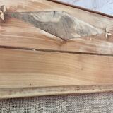 Grande armoire ancienne bois et toile de jute