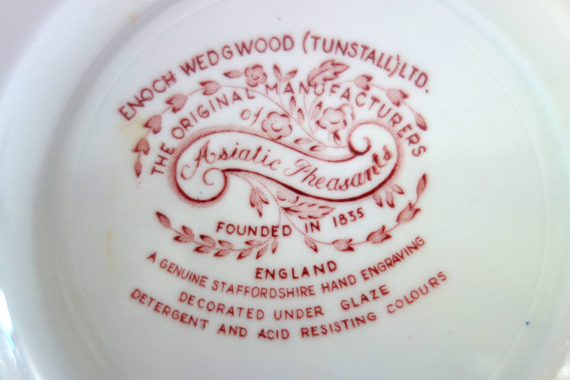Wedgwood English dessert service iron earth pink floral