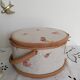 Sewing box, work box, scoubidou and fabric, beige