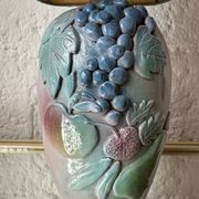 Lampe barbotine artisanale fruits années 70