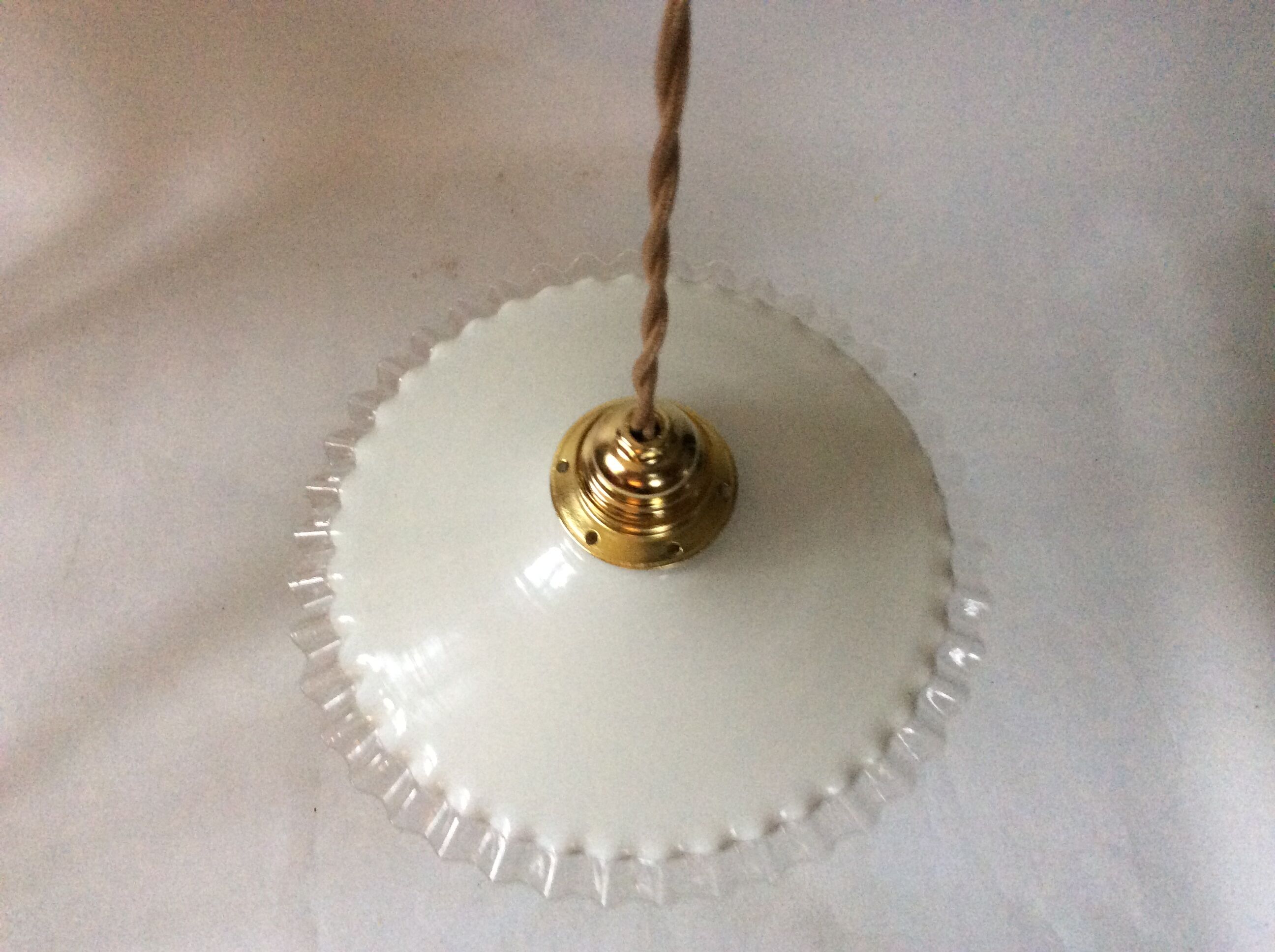 Vintage opaline pendant light