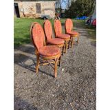 4 vintage rattan chairs