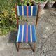 PRODUCT BHV - Folding chair wood and canvas 1960 vintage