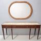 Oval Vintage Wall Mirror with Ash Root Frame, Italy