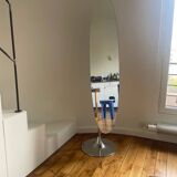 Space age standing mirror
