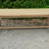 Farmhouse table in solid oak raw wood