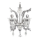 Venetian White and Transparent Floral Murano Glass Wall Sconce