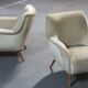 Pair of armchair organic club of the 59/60 Chair beige