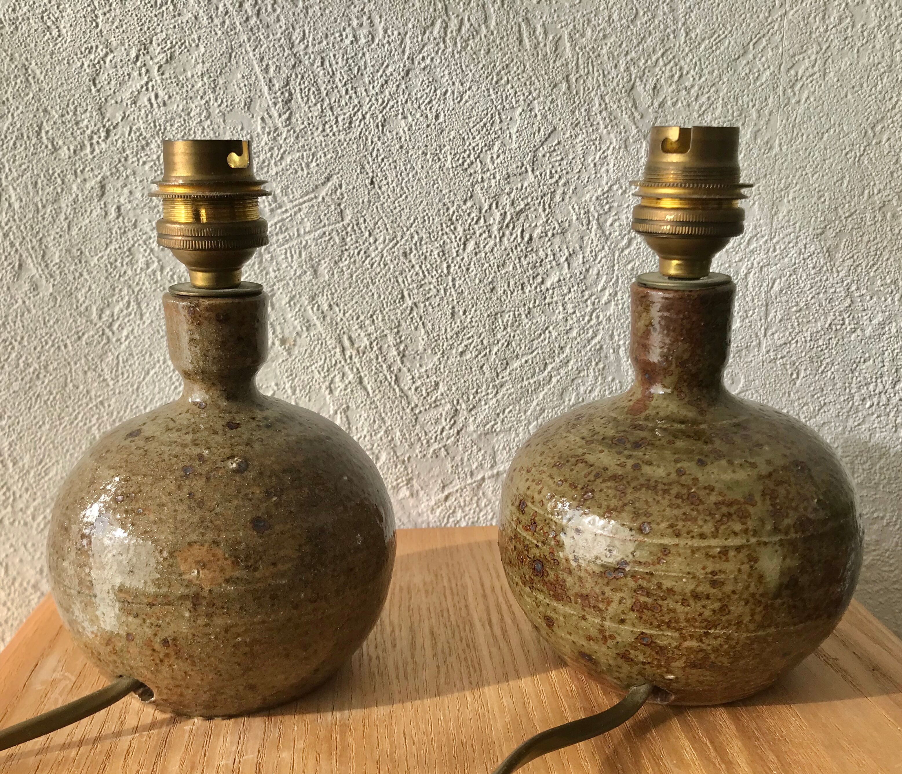 Small sandstone bedside lamps