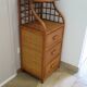 Vintage - sideboard - chest of drawers - woven rattan chest of drawers - wood - bamboo - 80s