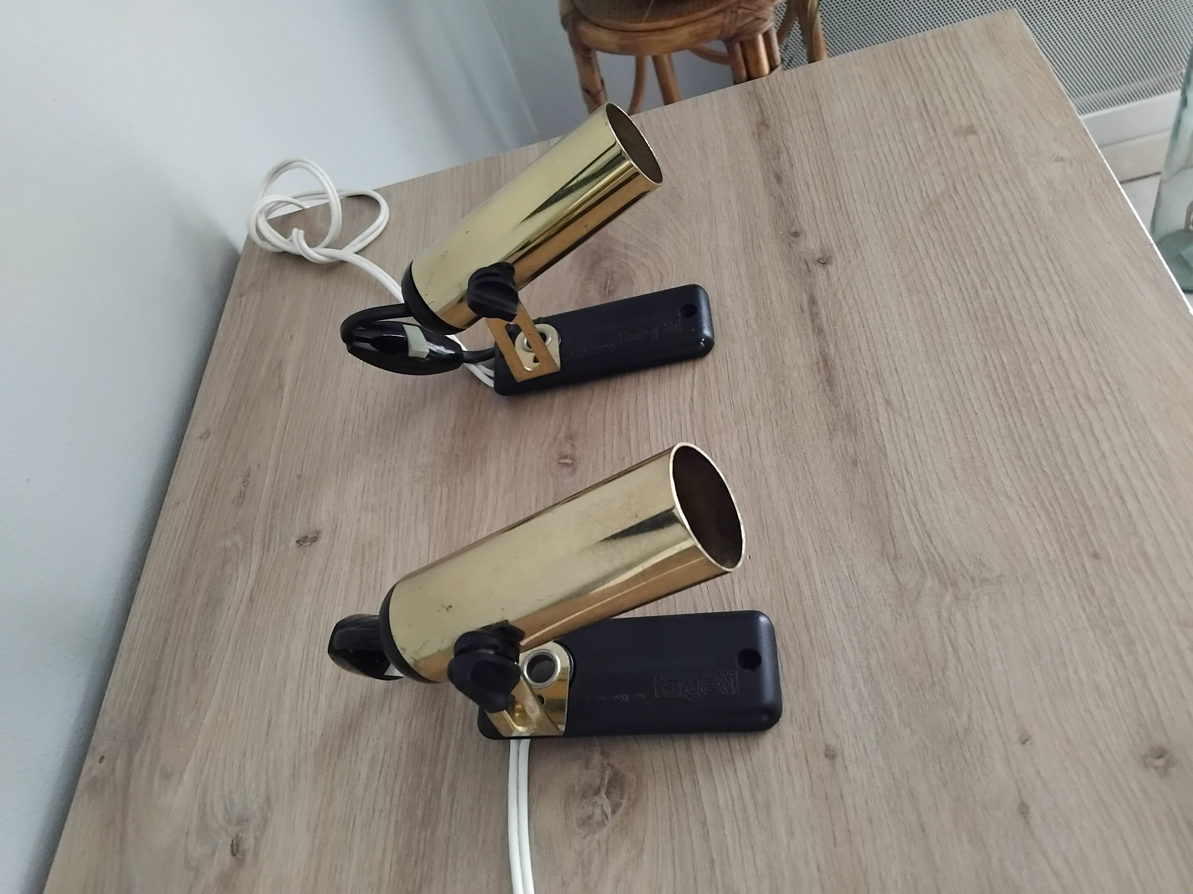 Pair of vintage TARGETTI SANKEY spotlights