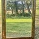 Grand miroir moulure doucine loupe d'orme, miroir biseauté