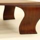Table basse en Iroko massif par Marc Van Rampelberg