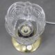 Pair of 1970s Lidokov mid-century table lamps with sculpted pressed glass shades