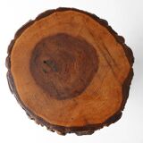 Mid‑Century Rustic French Tree Trunk Stool, France 1940s