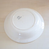 Salad bowl flat black flowers and geometric patterns Badonviller Roscoff