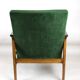 Vintage green velvet lounge chair, 1970s