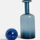Scandinavia Modern Otto Bauer for Holmegaard Blue Glass Bottle Decanter