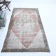 4x9 Shades Of Red & Yellow Handmade Wool Antique Turkish Rug, 129x267Cm