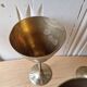 Lot 5 Calisse Verre En Laiton