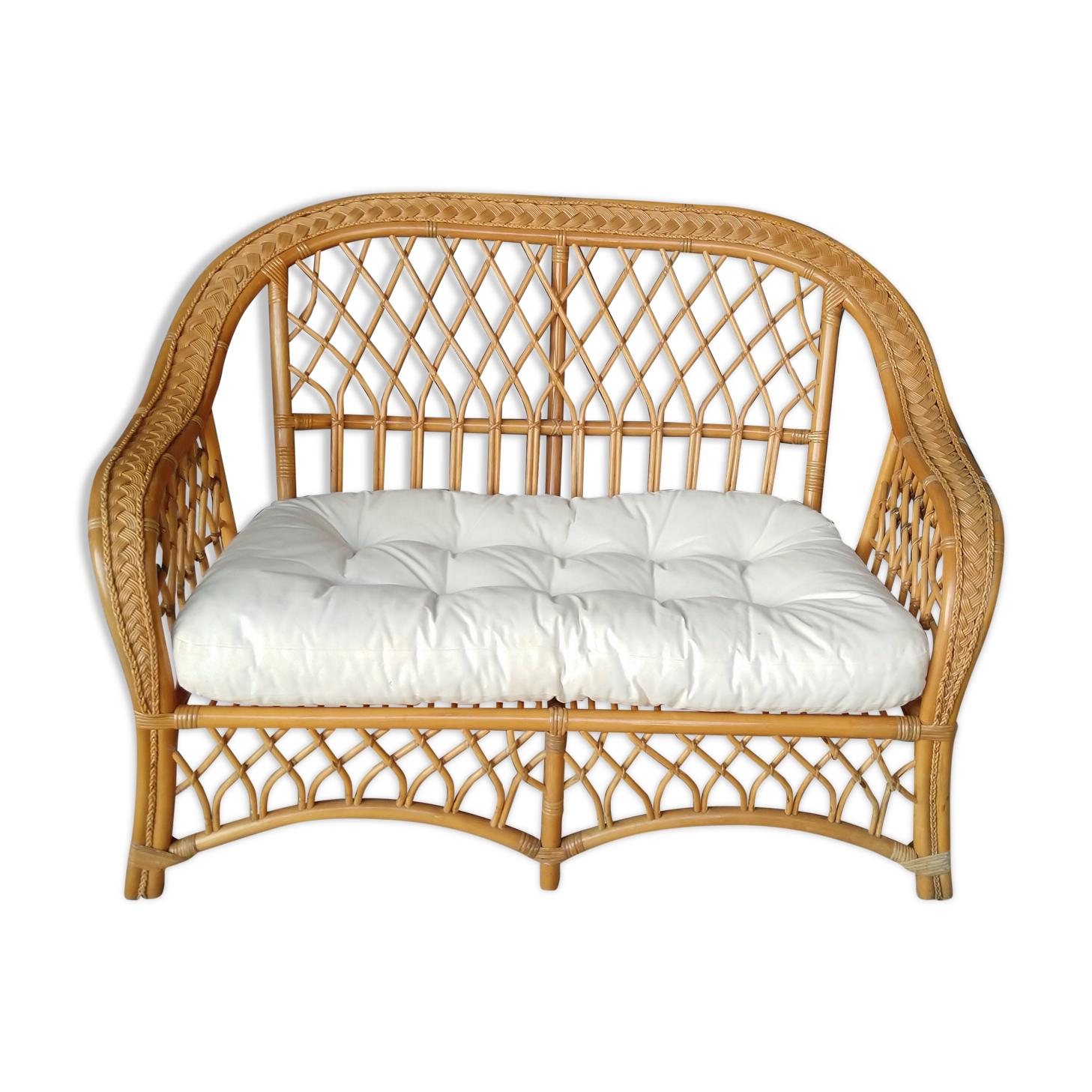 Rattan bench