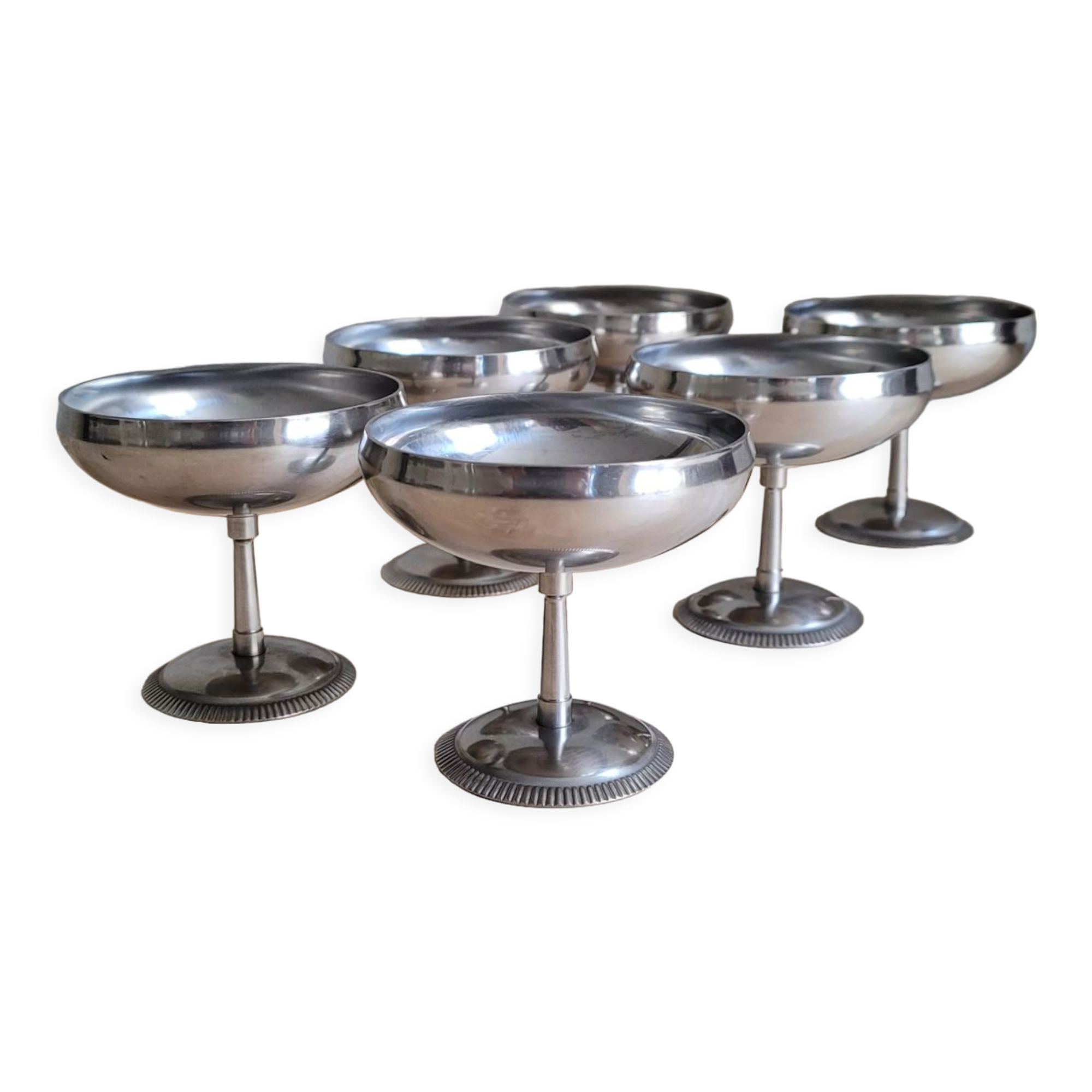 Set of 6 Letang Remy ice cream cups