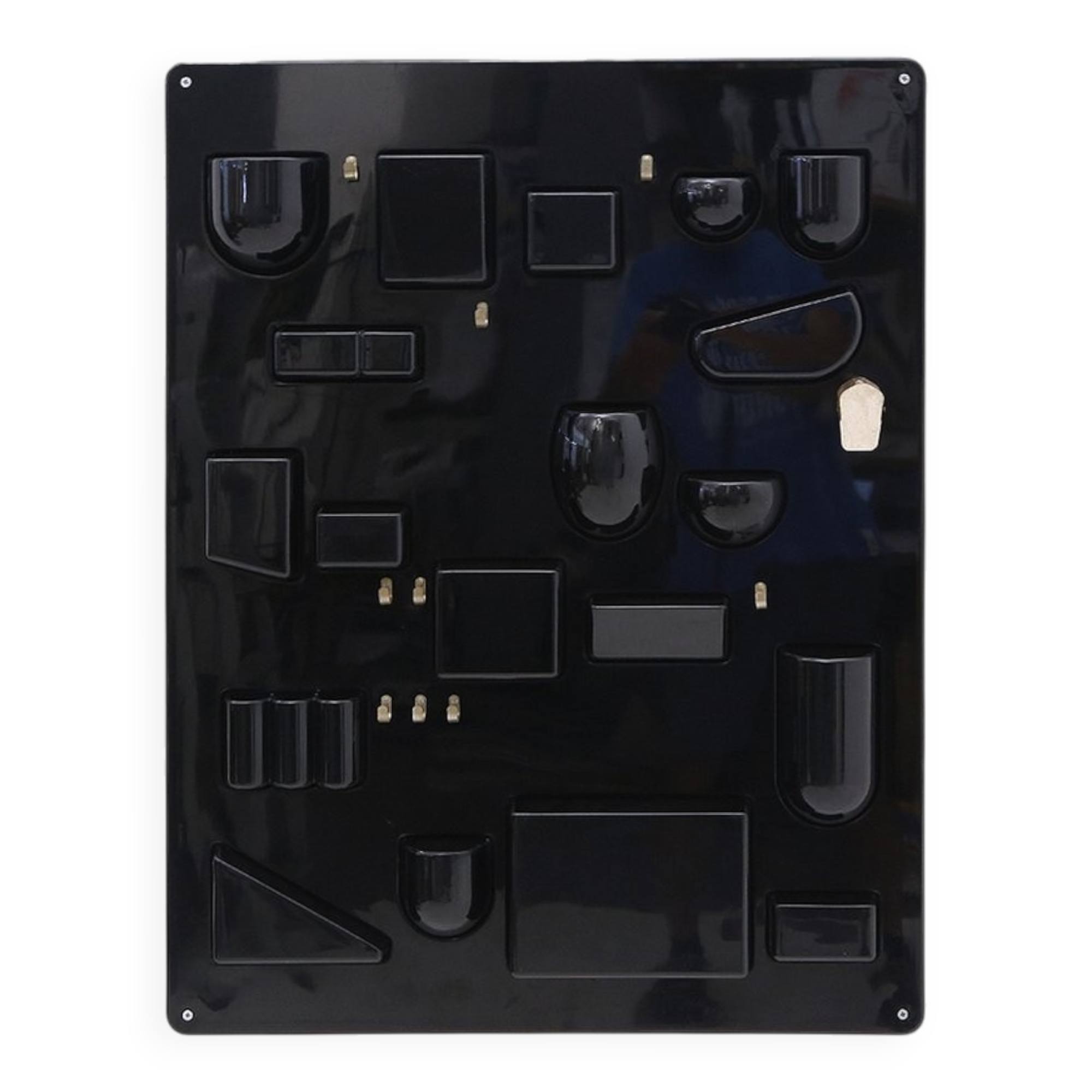 Wall organiser plateau Uten.Silo black by Dorothee Maurer Becker for Design M, 1960s