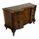 serpentine commode in antique walnut