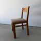 Série de 5 chaises design en orme massif vintage des années 80