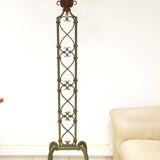 5-arm candle holder lamp on stand, vintage wrought iron floor lamp