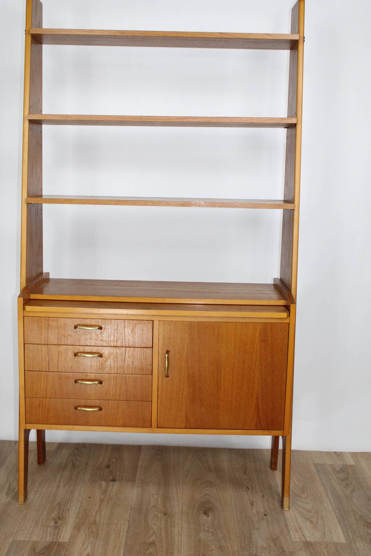 Multifunction teak bookcase 1960 Denmark