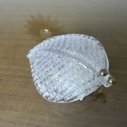 Barovier & Toso "leaf" wall lamp in Murano glass, 1970, vintage, Italy