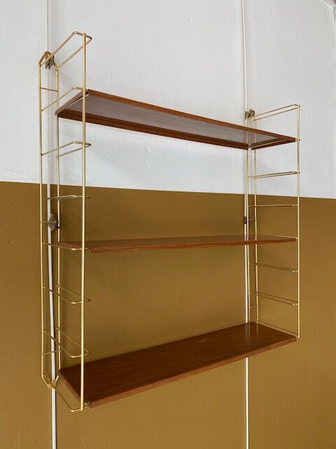 Vintage string style golden shelf