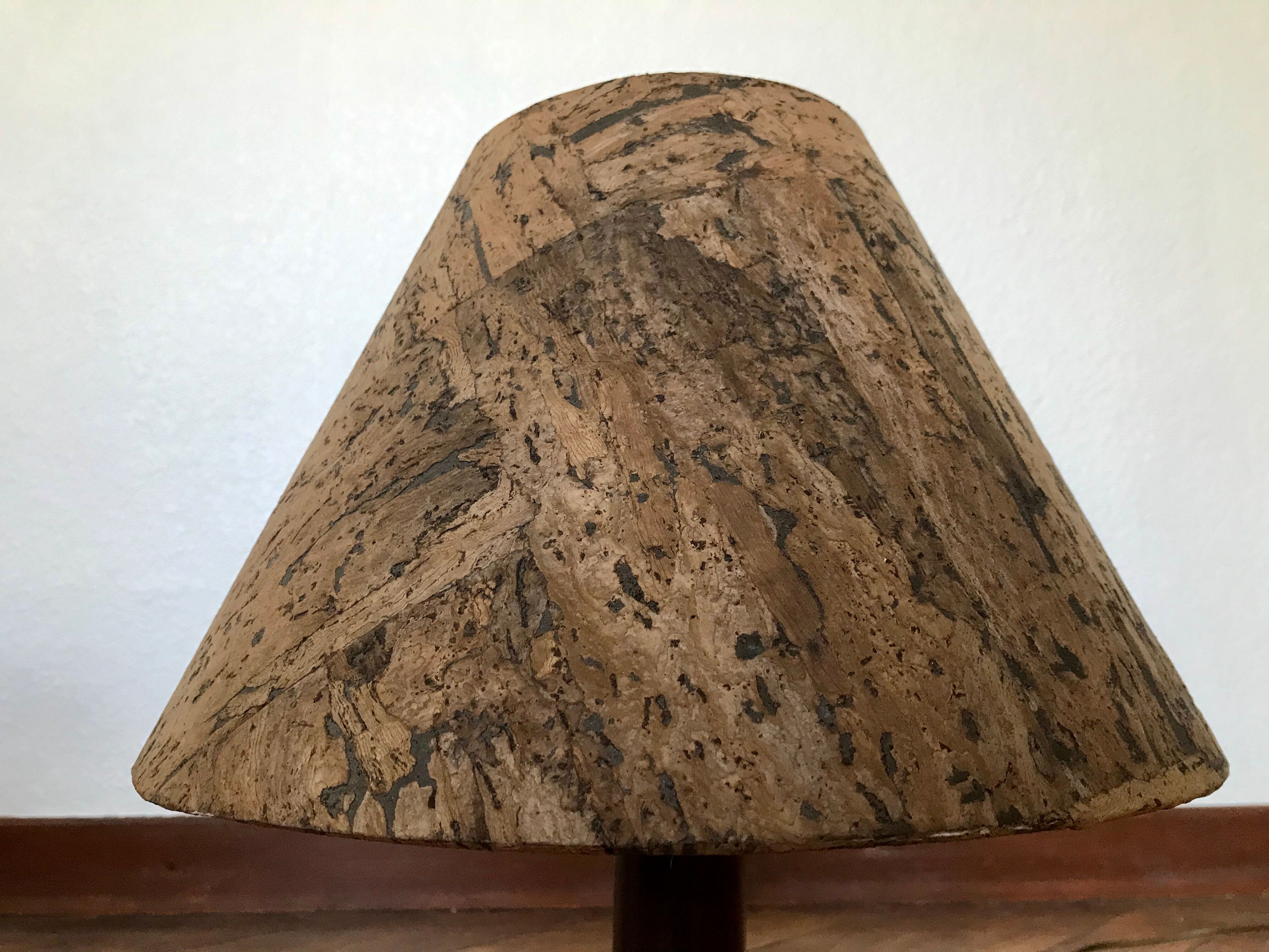 Wood and cork lamp