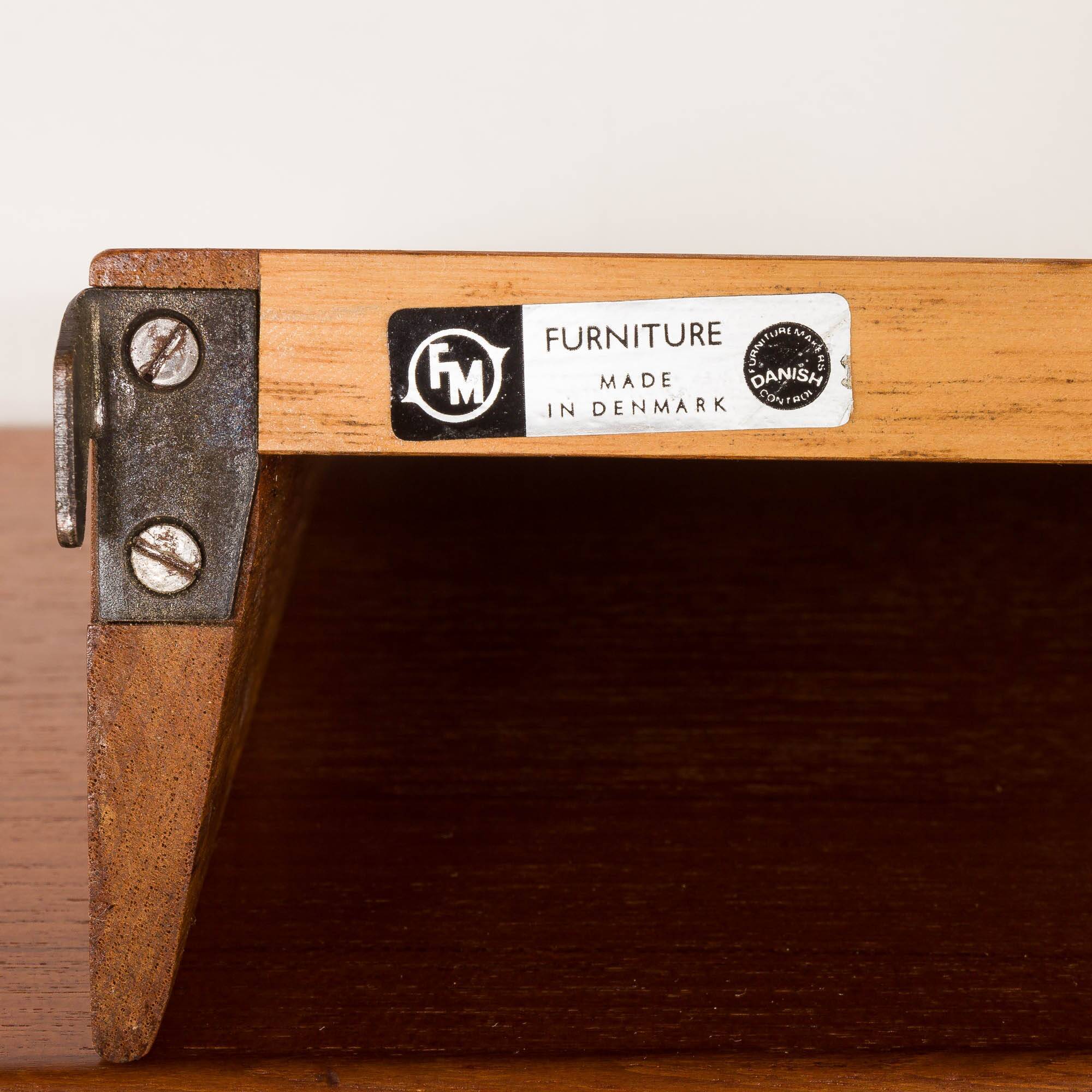 Kai Kristiansen shelving unit, set of 6 shelves, FM Møbler, Denmark 1960s