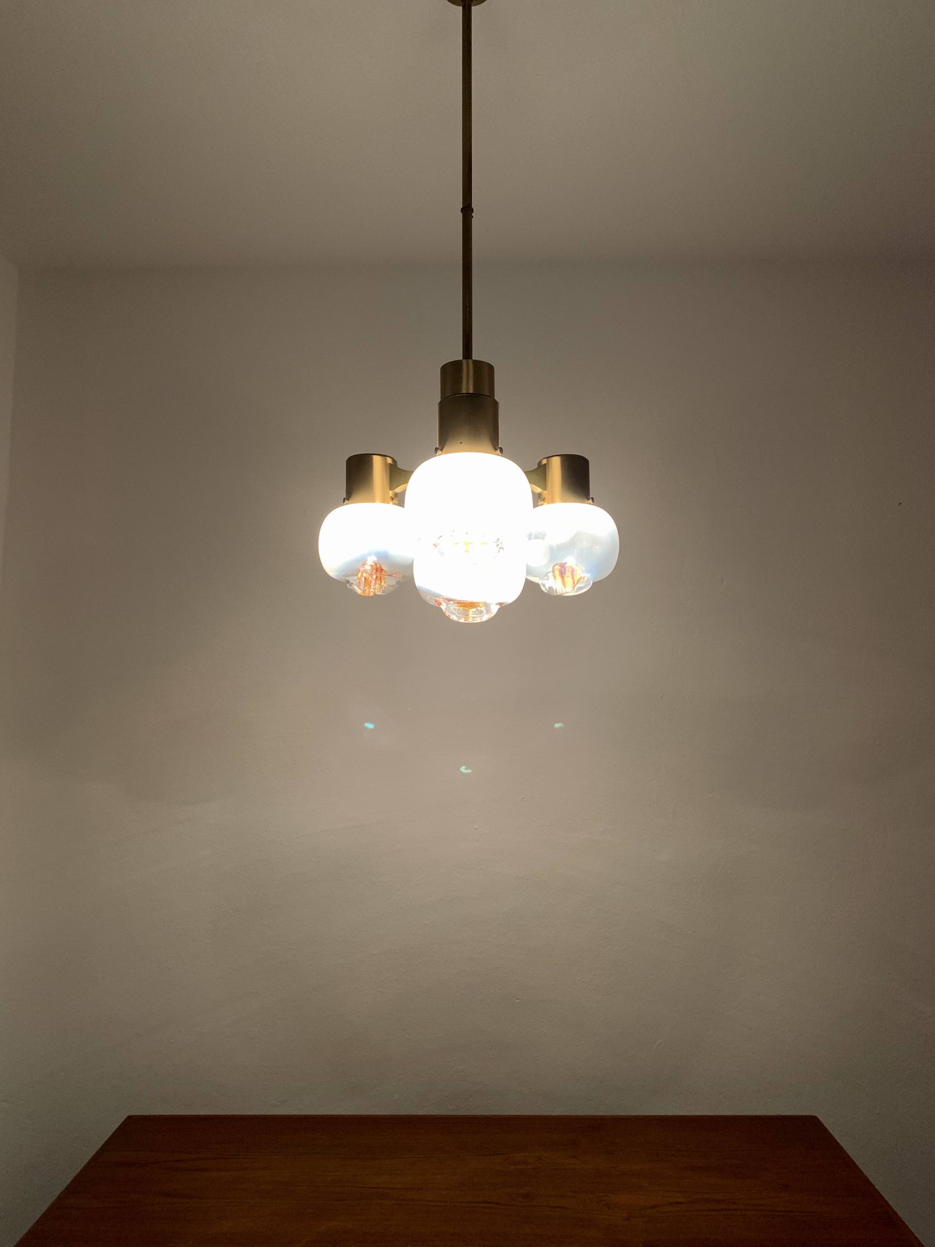 Lustre en verre de Murano par Mazzega