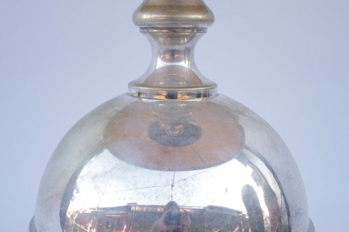 Great silver brass lamp 1960s