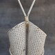 Porte parapluie double en métal blanc, par Mathieu Mategot - années 50