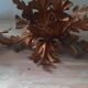 Pairs of golden foliage-style wall lights