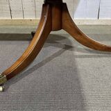 Table in walnut and beech burl, 1980s, with 1 extension leaf