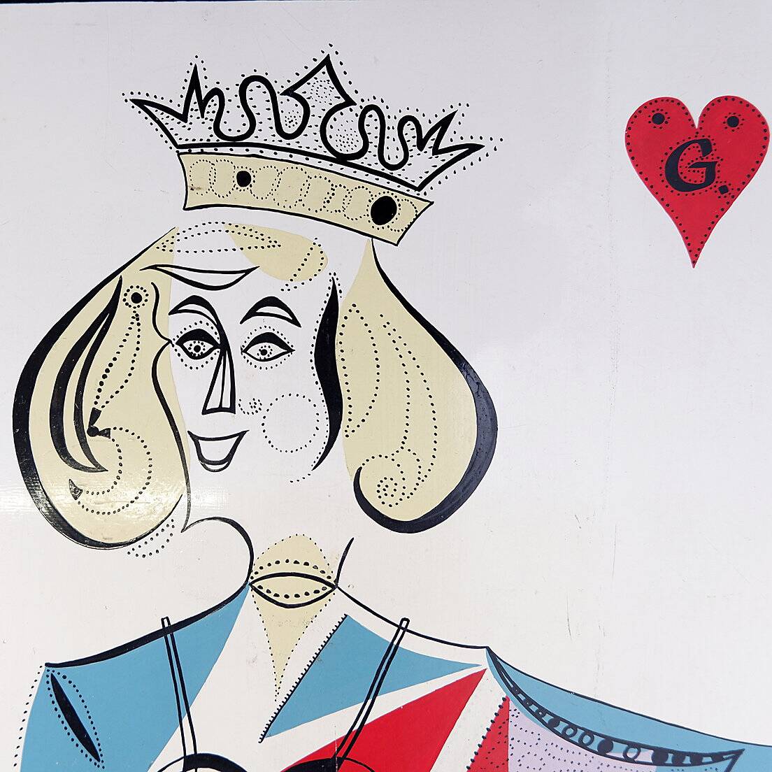 Mid-Century "Lady of Hearts" coffee table - 1950s