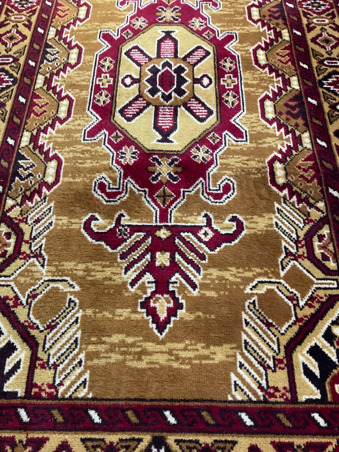 Vintage pure wool carpet 244x83