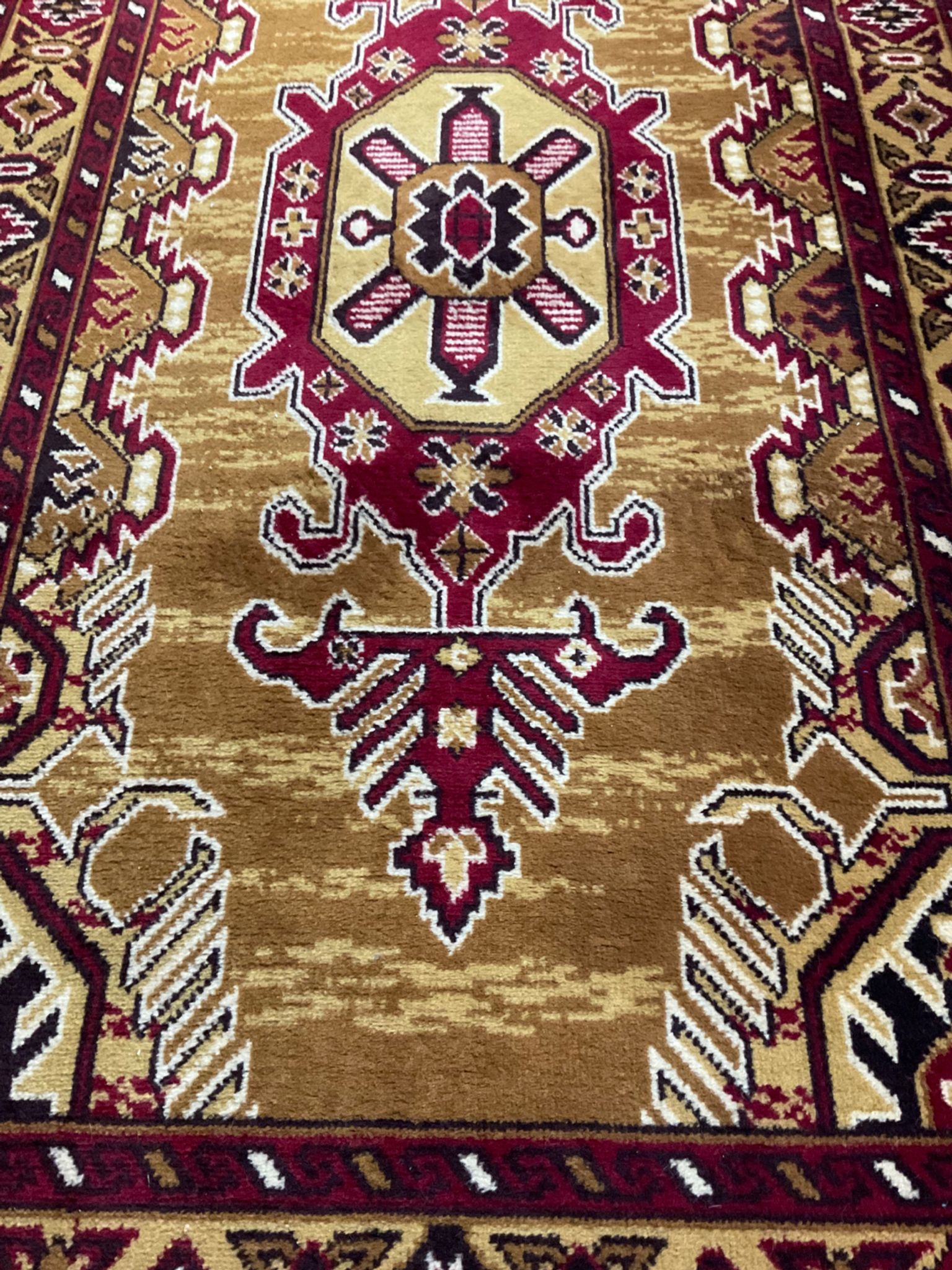 Vintage pure wool carpet 244x83